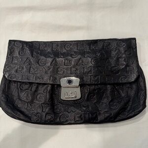 Marc Jacobs Embossed Leather Clutch--Black